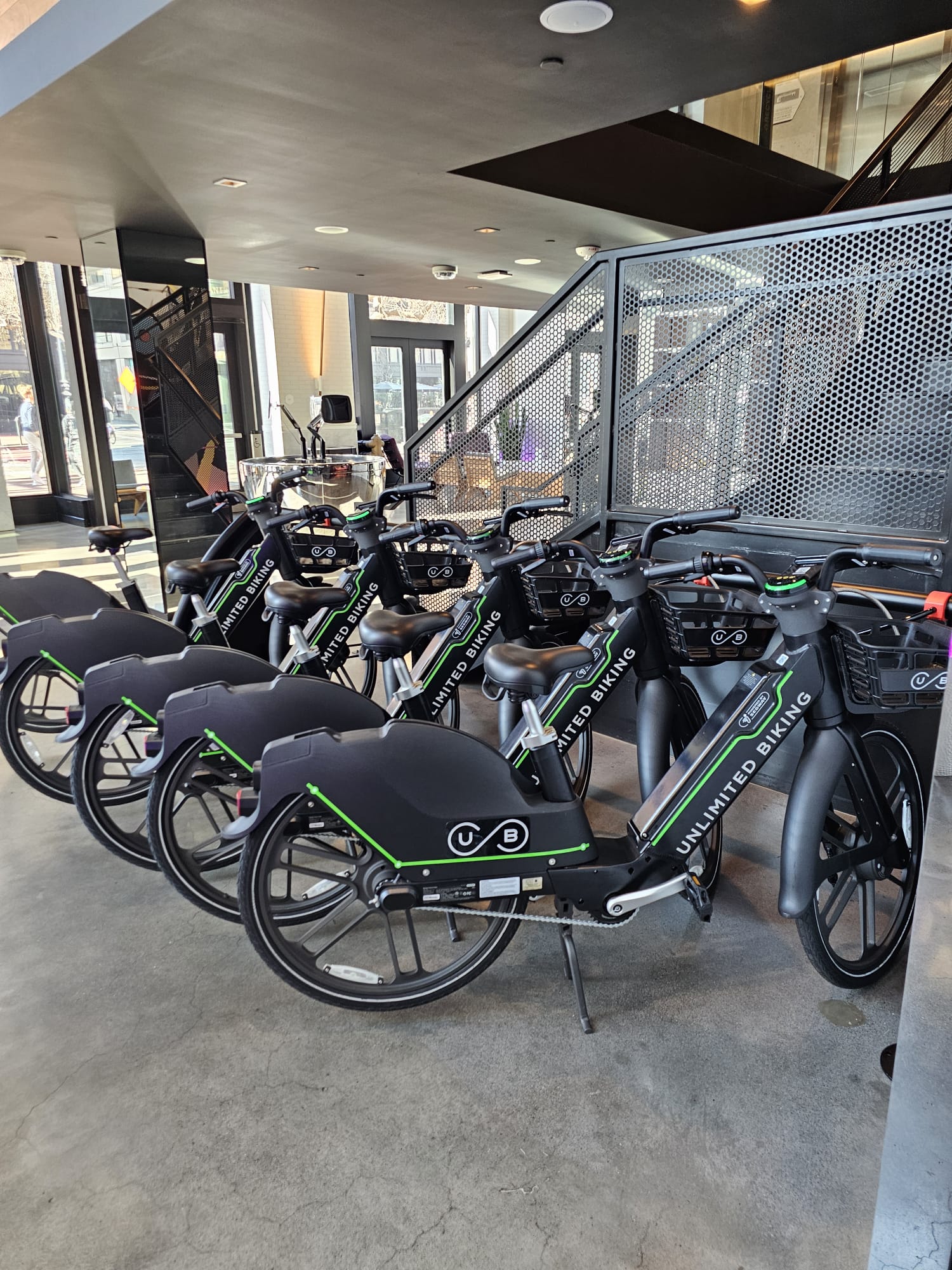 Hotel lobby fleet, installed indoors